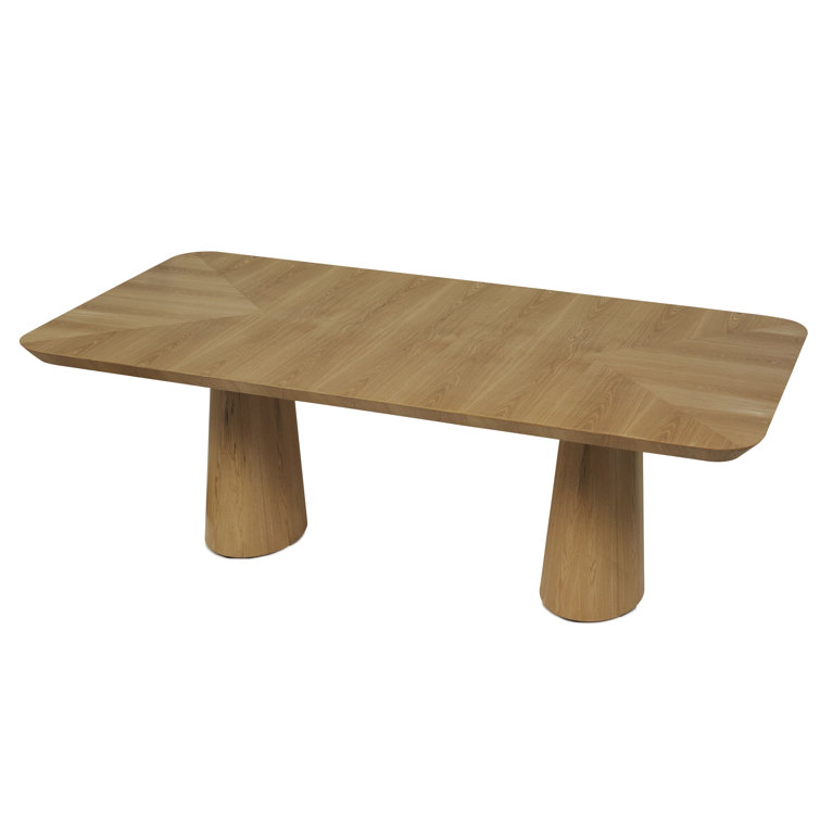 Ingrid 84" Natural Wood Round Dining Table