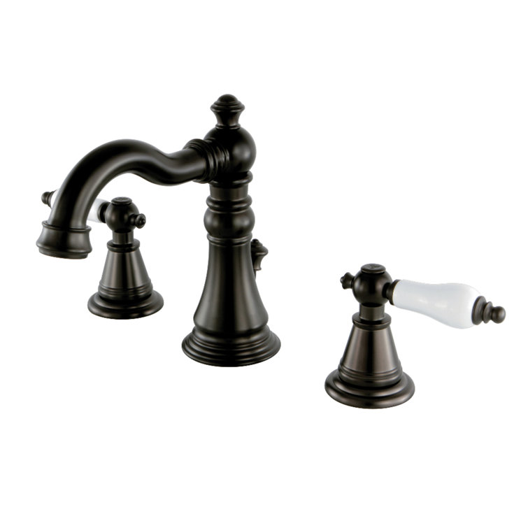 Elegant Traditional Oil Rubbed Bronze Widespread Bathroom Faucet