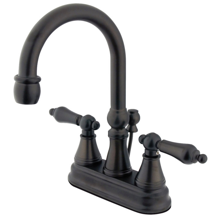 Oil Rubbed Bronze Double Handle Centerset Bathroom Faucet