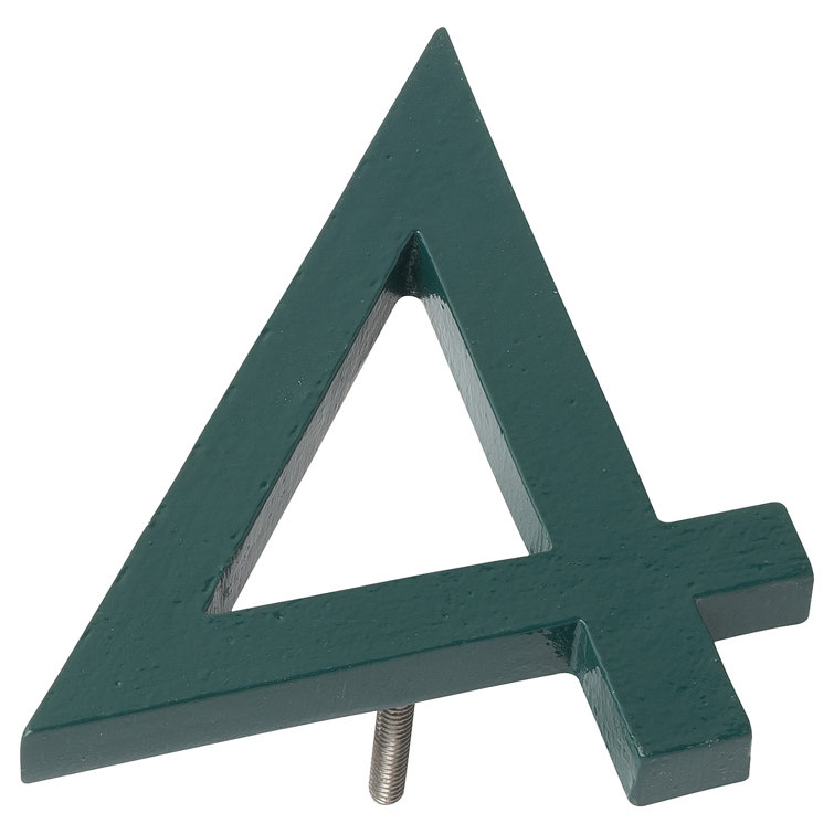 16 in Hunter Green Aluminum Floating House Number 4