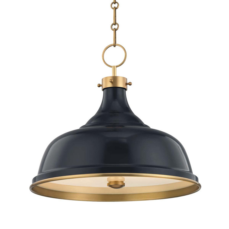Dark Blue Brass Indoor/Outdoor LED Pendant Light
