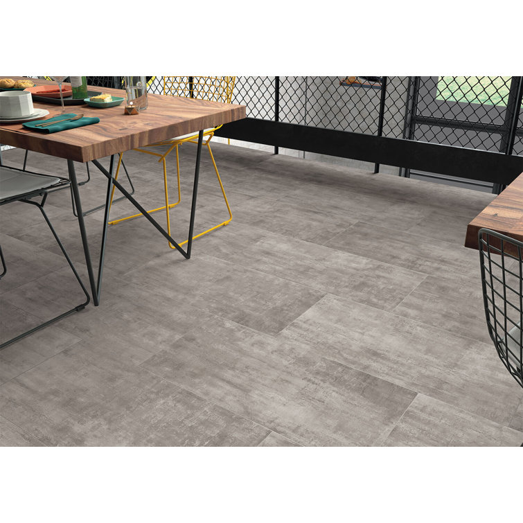 Large Format Gray Matte Porcelain Indoor/Outdoor Tile