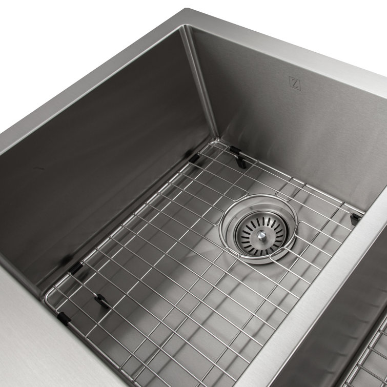 Niseko 36" Stainless Steel Double Bowl Freestanding Kitchen Sink
