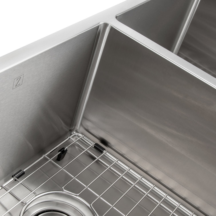 Anton 33" Stainless Steel Double Bowl Undermount Kitchen Sink