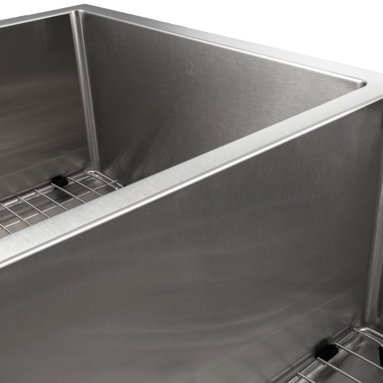 Chamonix 33" Stainless Steel Double Basin Undermount Kitchen Sink