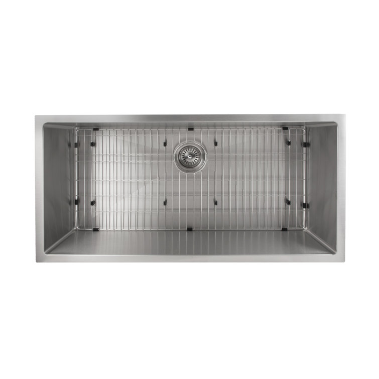 Meribel 33" Stainless Steel Undermount Kitchen Sink with Basket Strainer