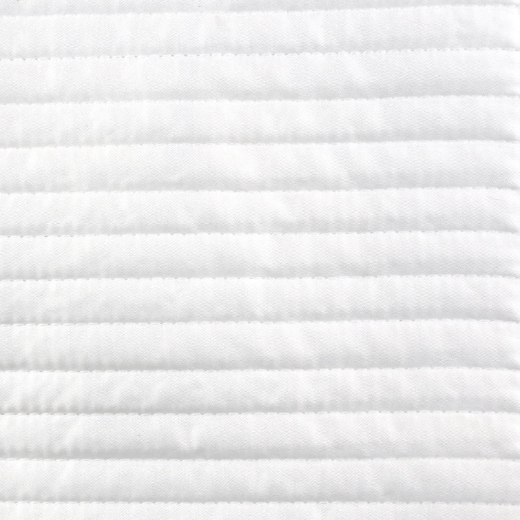 Zen White Queen Polyester Coverlet and Euro Sham Set