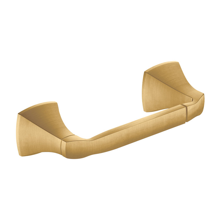 Brushed Gold Wall Mounted Pivoting Toilet Paper Holder