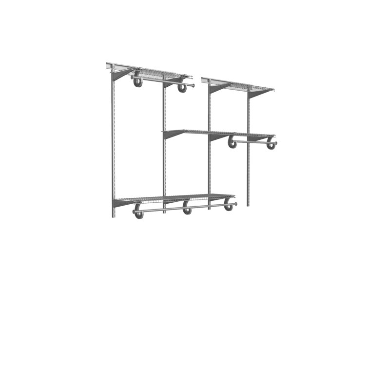 Satin Nickel Adjustable Wire Closet Organizer System