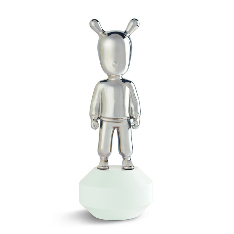 Valencia Handcrafted Porcelain Figurine with Silver Finish - Small