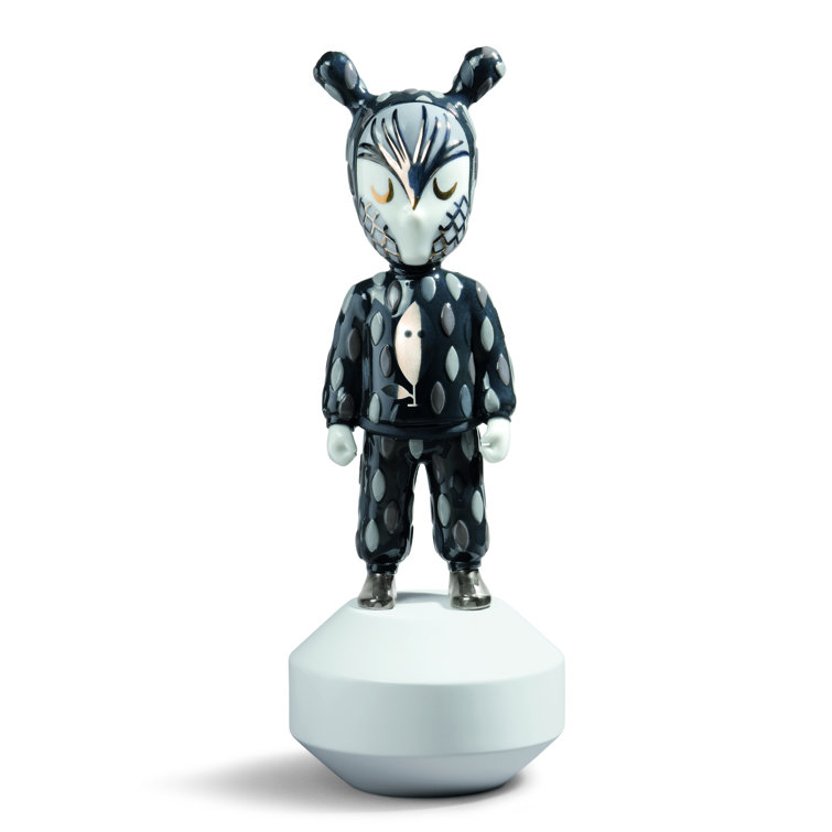 Rolito Designer 11cm Black Porcelain Statue