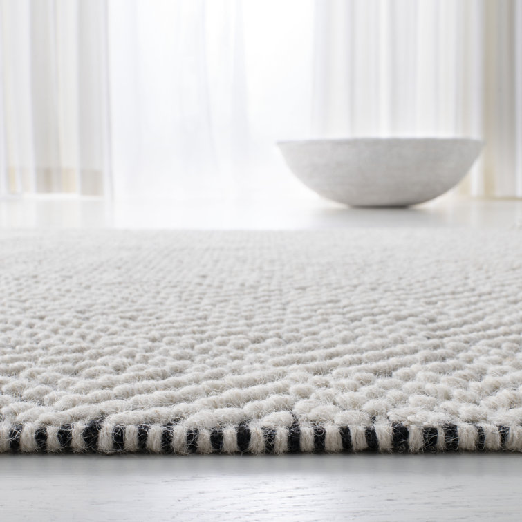 Eleanora Hand-Knotted Wool & Viscose Black Diamond 4' x 6' Rug
