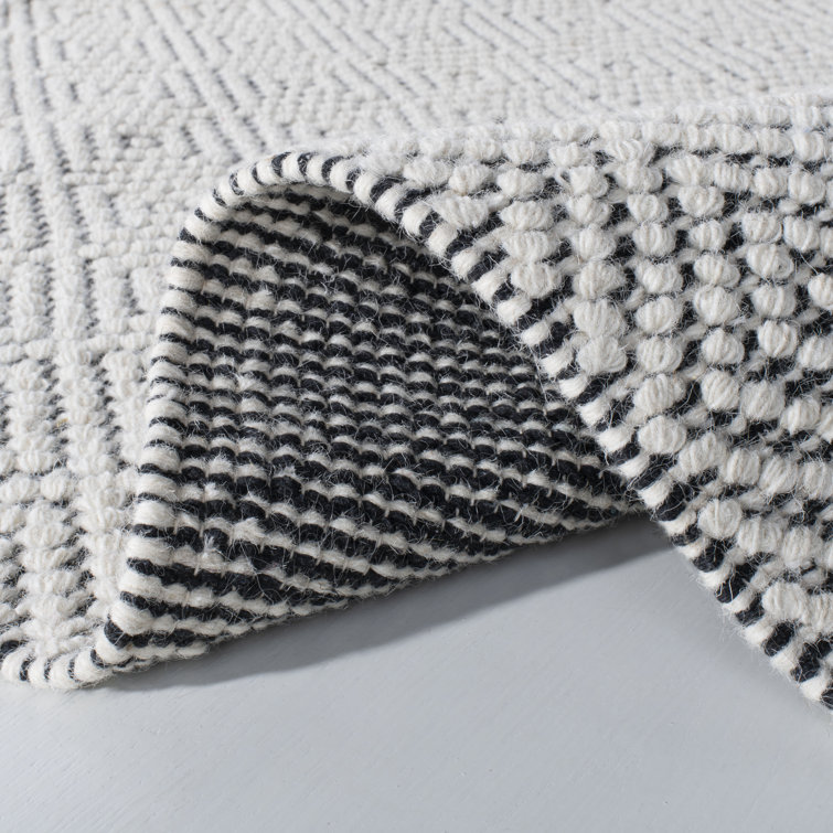 Eleanora Hand-Knotted Wool & Viscose Black Diamond 4' x 6' Rug