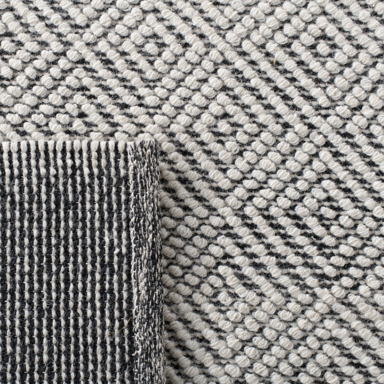 Eleanora Hand-Knotted Wool & Viscose Black Diamond 4' x 6' Rug