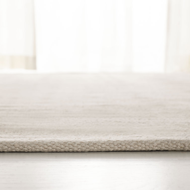 Alabaster Stripe Handmade Cotton Area Rug, 9' x 12'