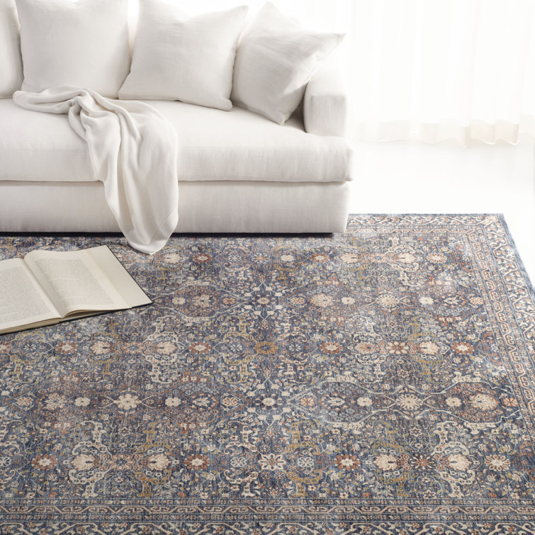 Handmade Navy Synthetic 3' x 5' Rectangular Rug