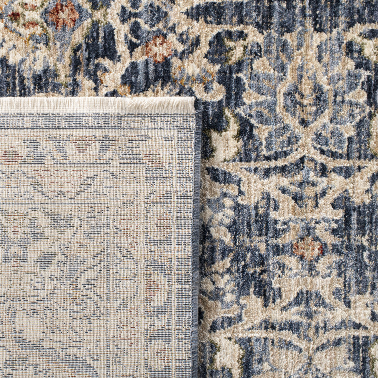 Hand-knotted Navy Synthetic 7'9" x 10' Area Rug
