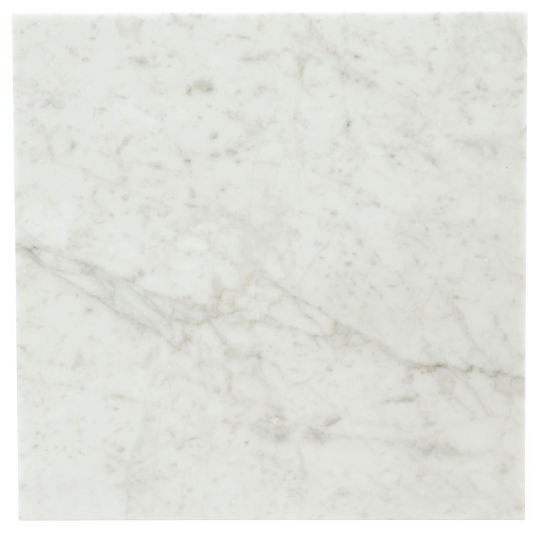 Evermore Gold and White Marble Rectangular End Table