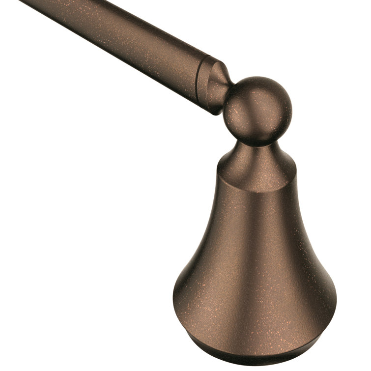 Classic 24" Distressed Bronze Towel Bar with Mounting Hardware