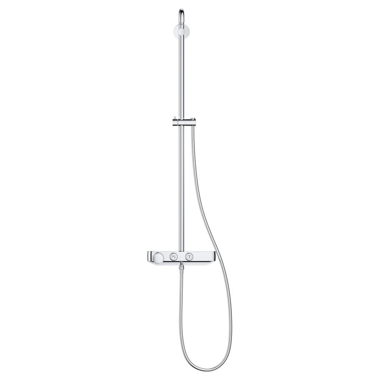 Chrome Adjustable Height Multi-head Shower System