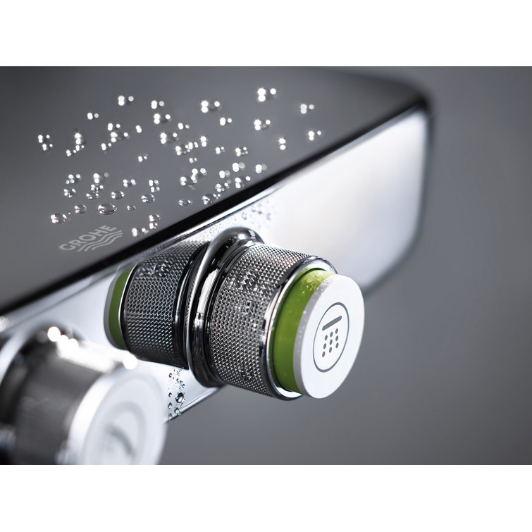 Chrome Adjustable Height Multi-head Shower System