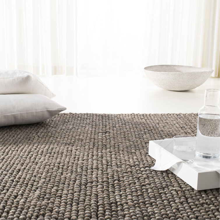 Carisbrooke Chocolate Hand-Knotted Wool Blend 8' x 10' Area Rug