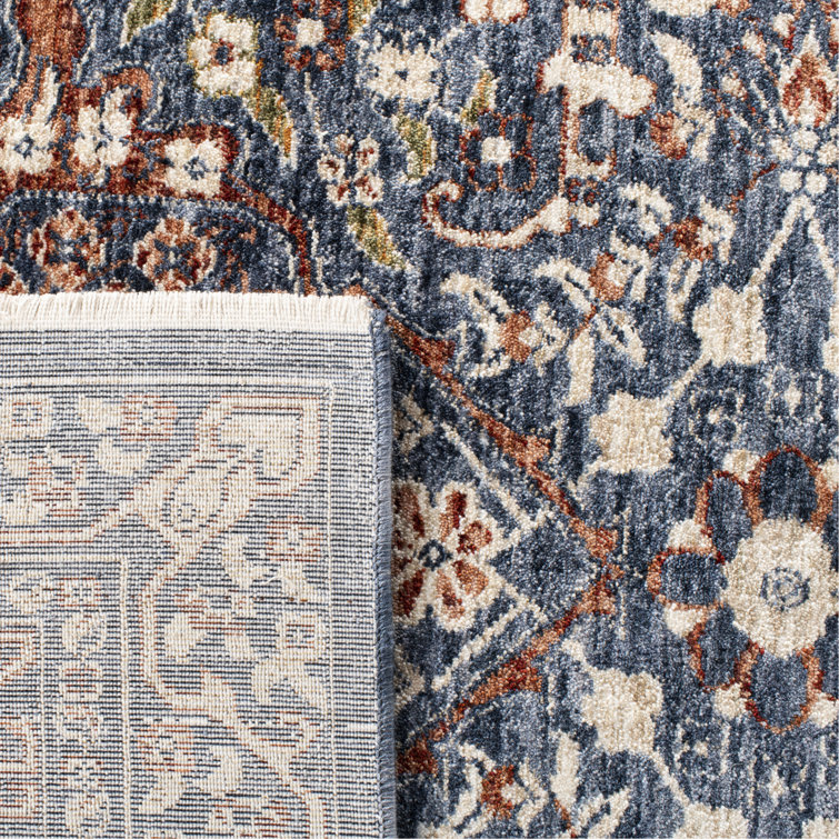 Handmade Navy Synthetic 3' x 5' Rectangular Rug