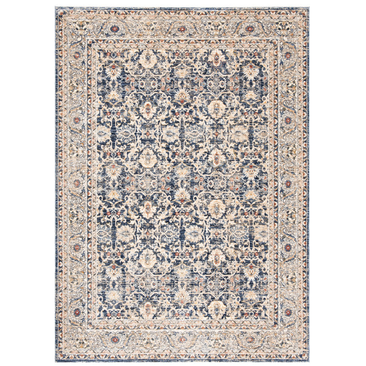 Navy Hand-knotted Synthetic 6' x 9' Area Rug
