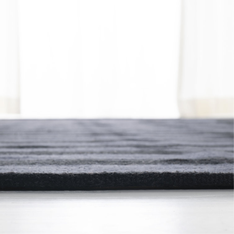Onyx Cotton Flat Woven Striped Rectangular Rug, 5' x 8'