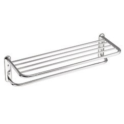 Chrome 18-Inch Wall Mounted Towel Bar with Shelf