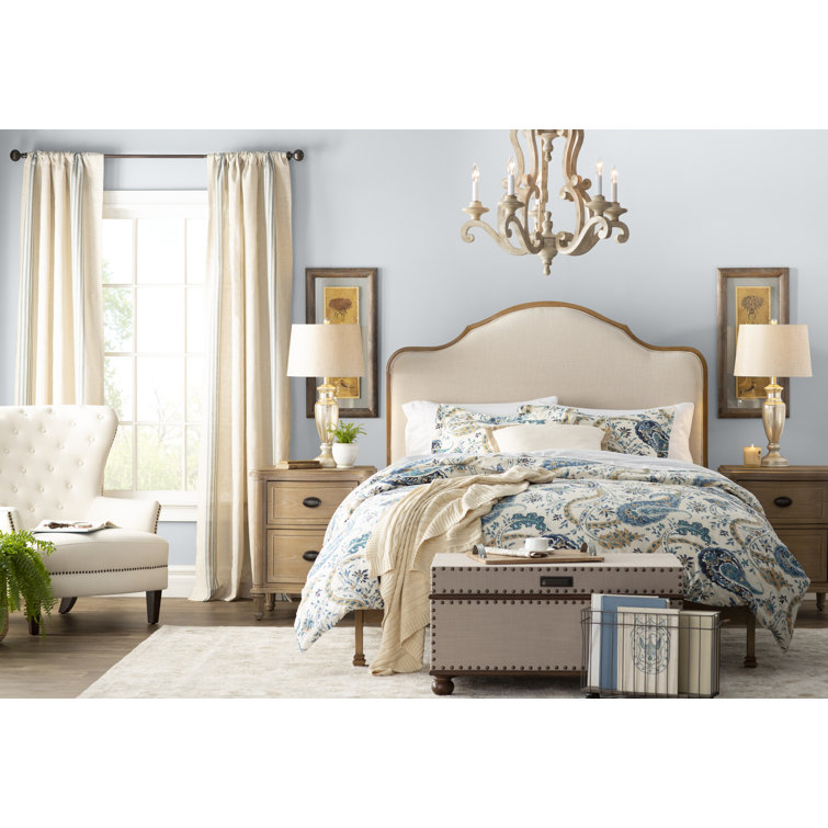 Eloise White Oak 2-Drawer Nightstand with Iron Ring Handles