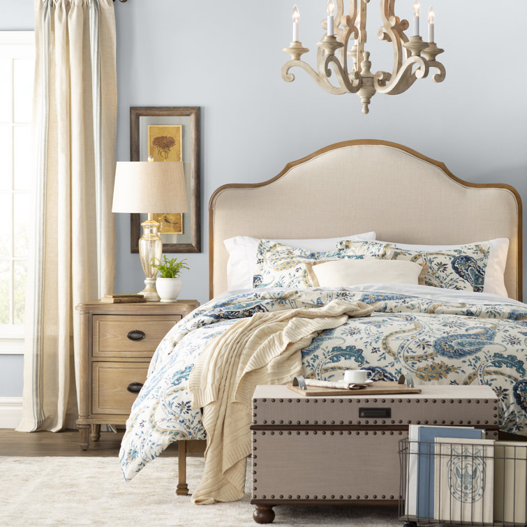 Eloise White Oak 2-Drawer Nightstand with Iron Ring Handles