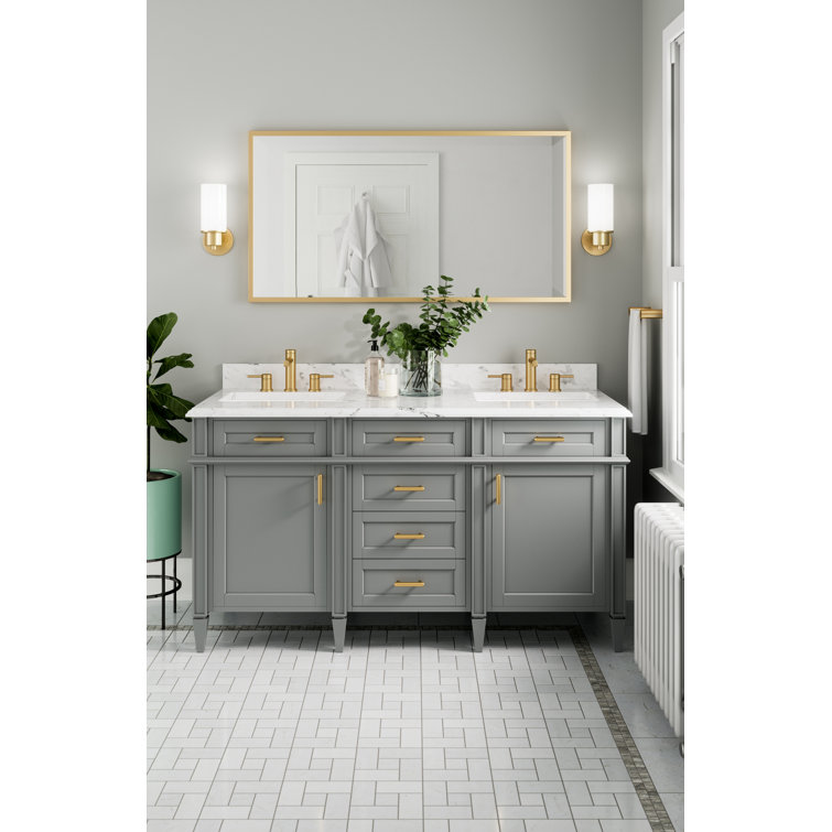 Modern Black Nickel Widespread Bathroom Faucet with Metal Handles
