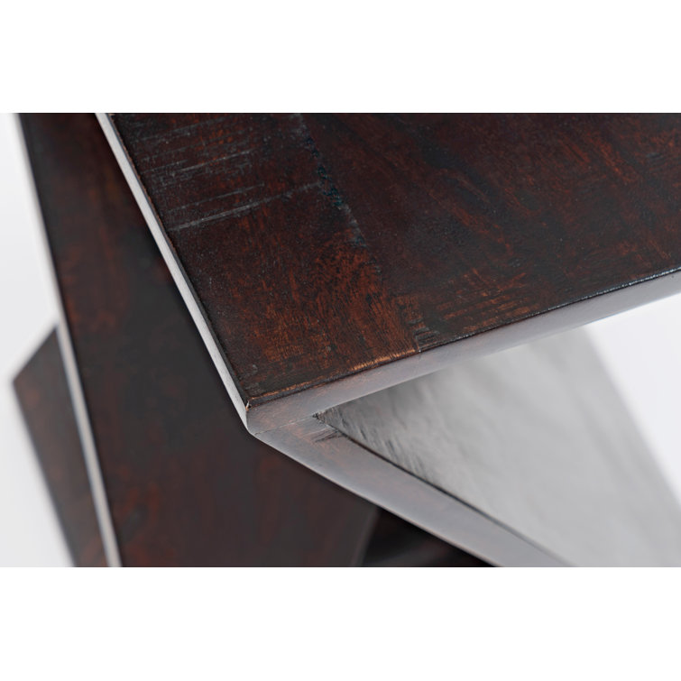 Jasper Espresso 16'' Square Solid Wood & Metal End Table