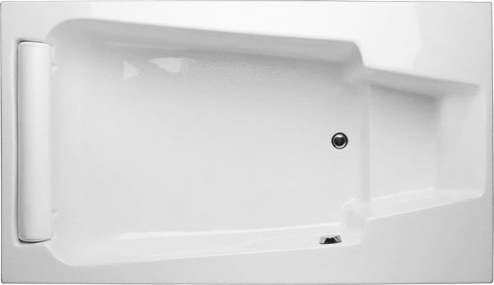 Modern White Acrylic Drop-In Bathtub with Jets