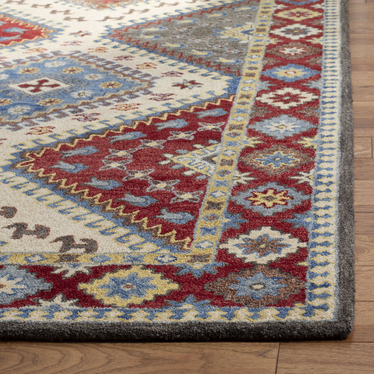 Antiquity Red and Ivory Hand Tufted Wool Area Rug