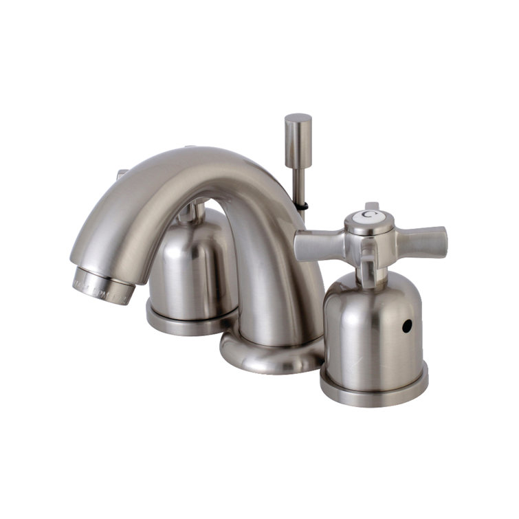 Millennium Mini Widespread 4" High Bathroom Faucet in Brushed Nickel