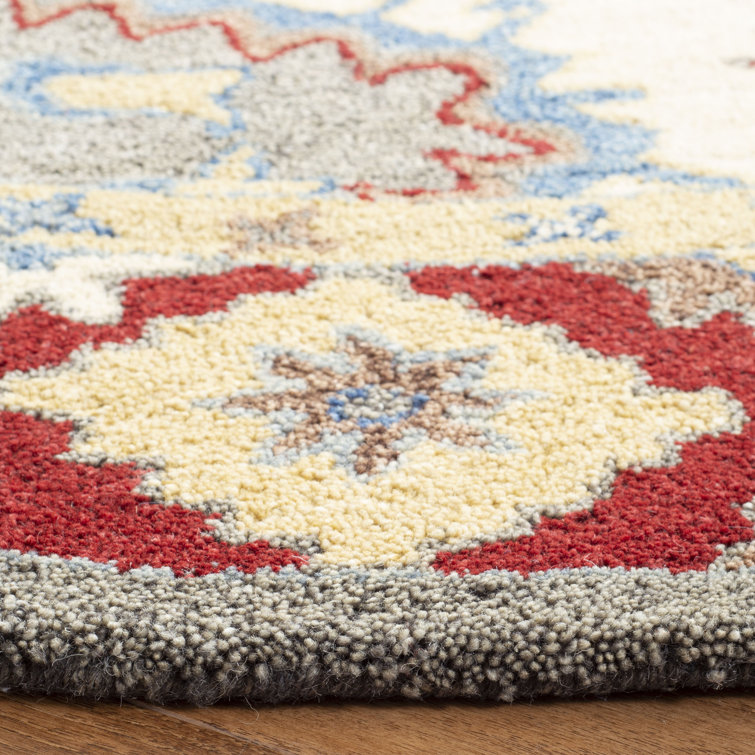 Antiquity Red and Ivory Hand Tufted Wool Area Rug