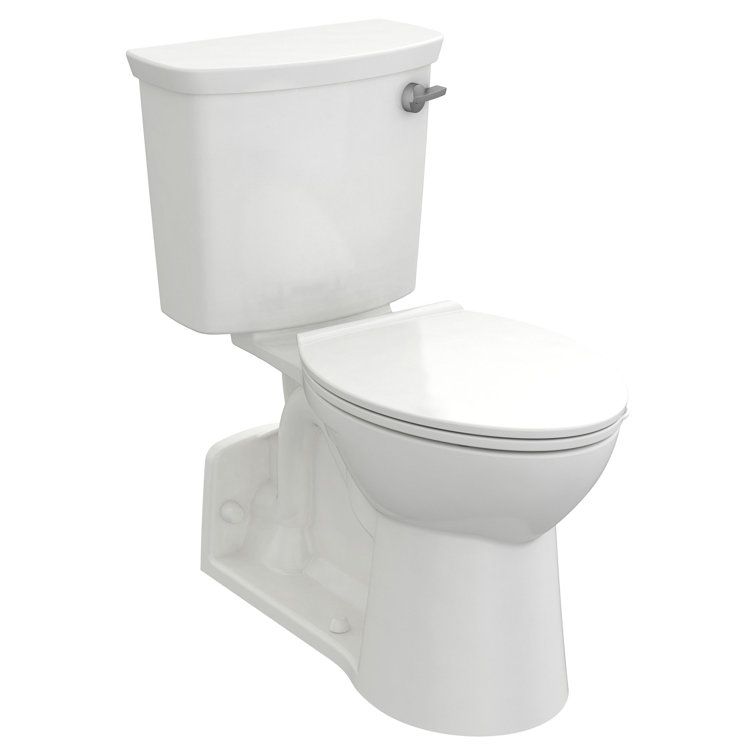 White Elongated Two-Piece High Efficiency Toilet