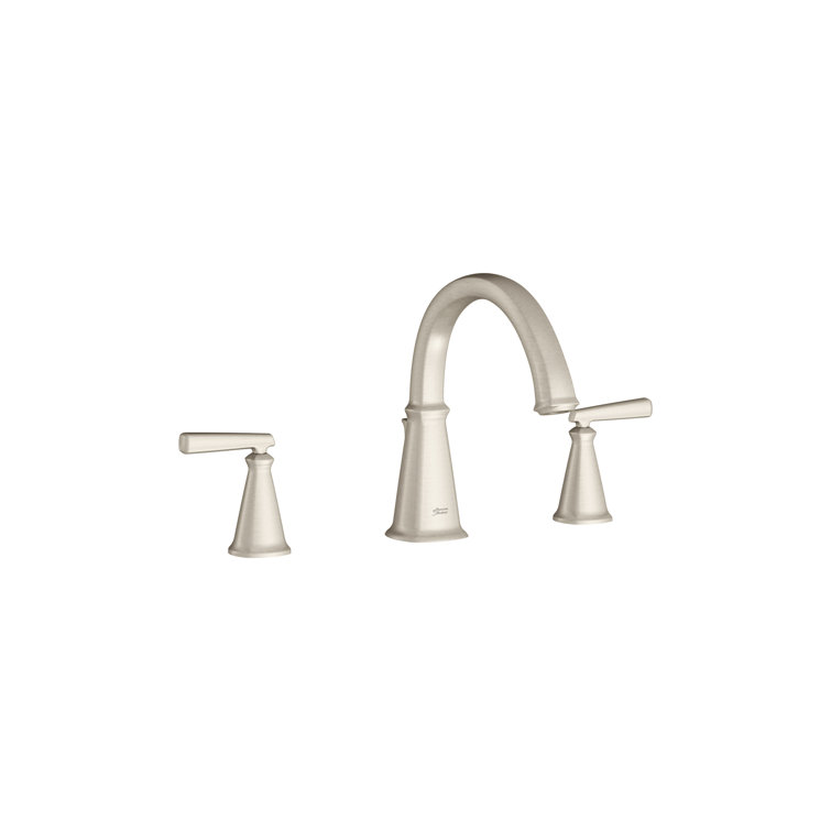 Brushed Nickel Double Handle Deck Mount Roman Tub Faucet