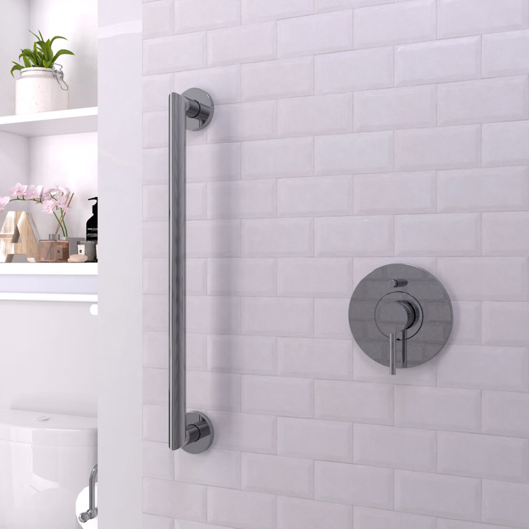 Polished Chrome Stainless Steel 24-inch Architectural Grab Bar