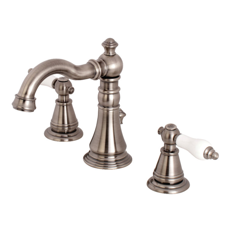Black Stainless Steel Traditional Widespread Bathroom Faucet