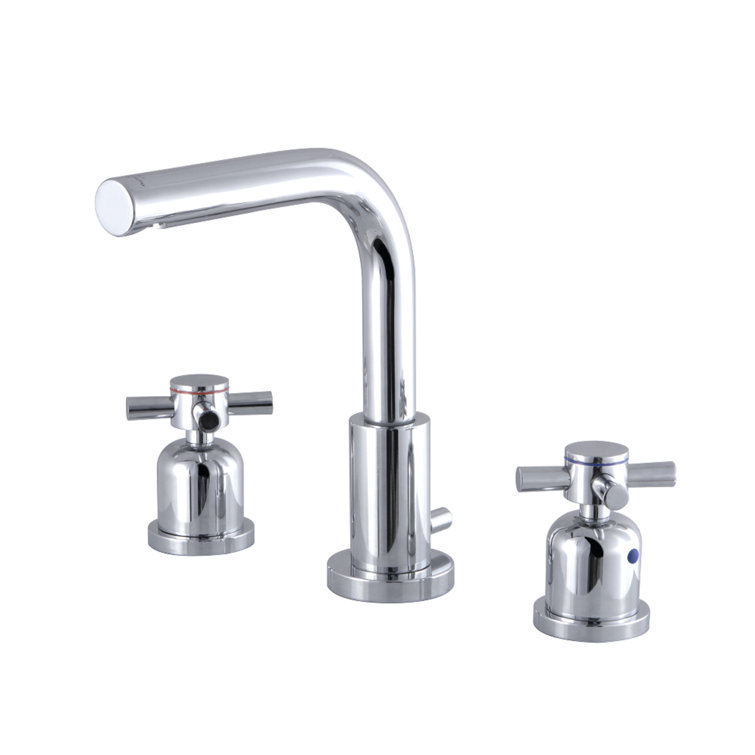 Concord 8" Chrome Widespread Bathroom Faucet with Brass Pop-Up