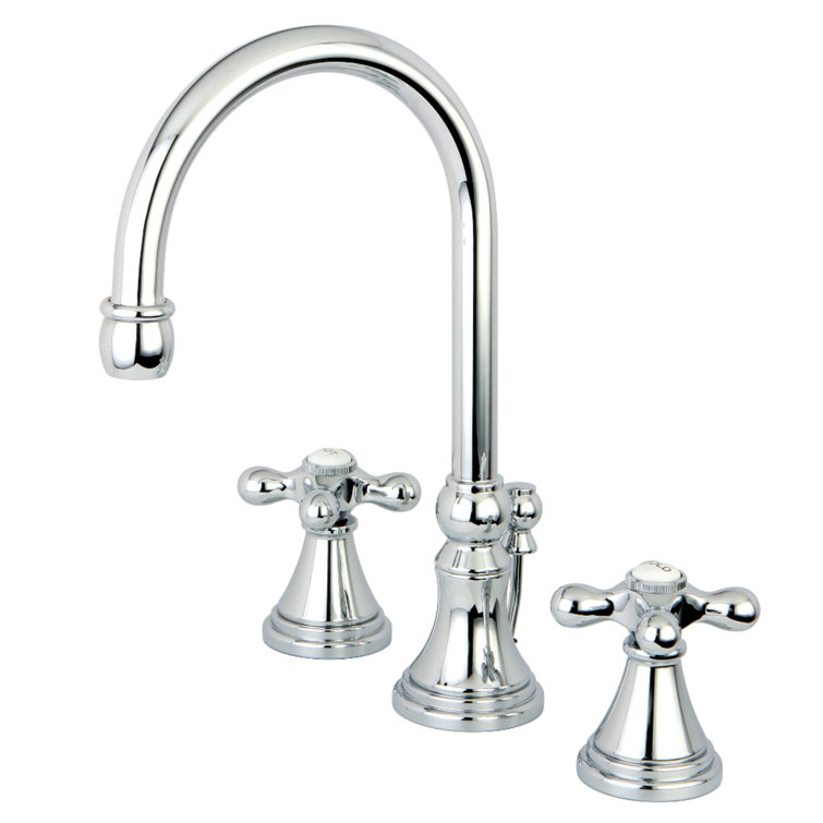 Governor Polished Chrome Widespread Bathroom Faucet with Brass Pop-Up