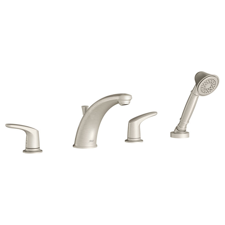Brushed Nickel 4-Piece Roman Tub Faucet with Hand Shower