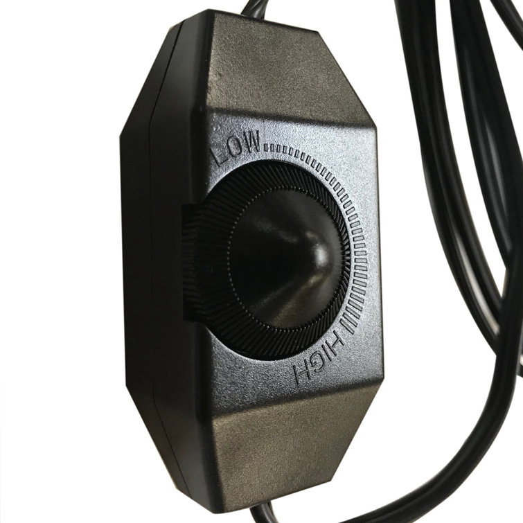 8-Foot Black Inline Rotary Dimmer Lamp Cord Set
