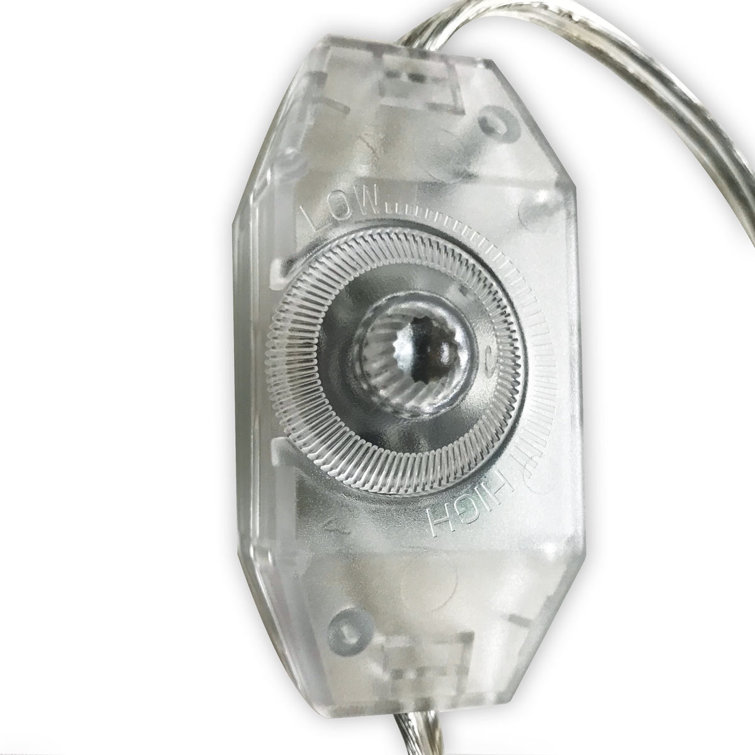 Silver 8-Foot Inline Rotary Dimmer Lamp Cord Set