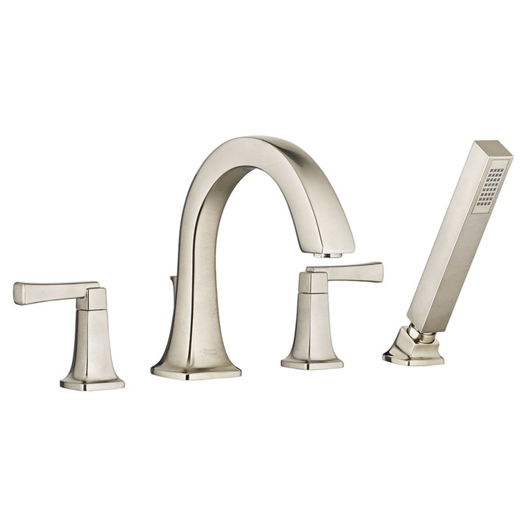 Brushed Nickel Roman Tub Faucet with Hand Shower