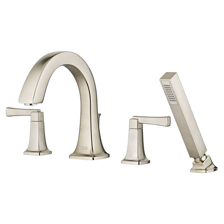 Brushed Nickel Roman Tub Faucet with Hand Shower