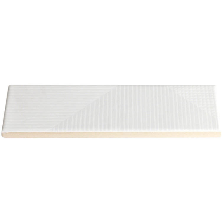 Archer White 2" x 8" Polished Ceramic Subway Wall Tile